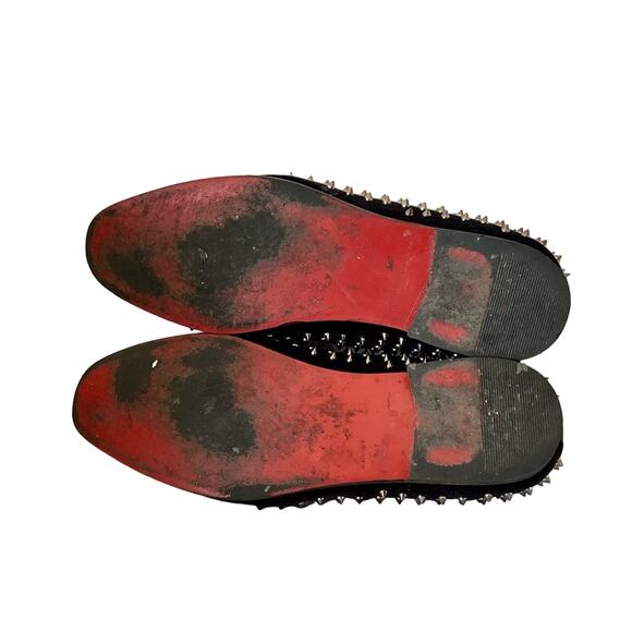 Moretti Black Silver Spike Studded Loafers - Picture 10 of 10